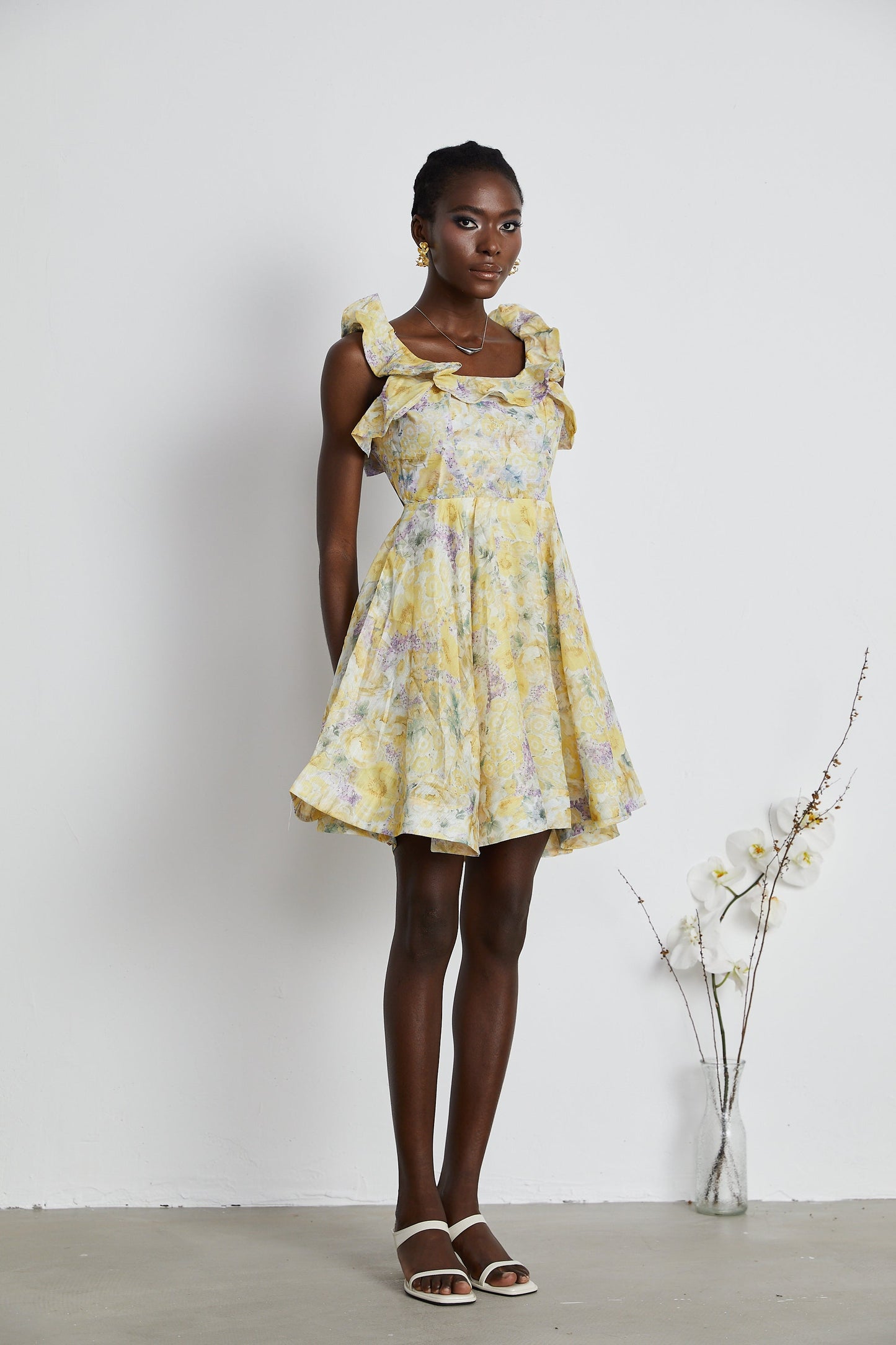 Gigou frilled mini dress