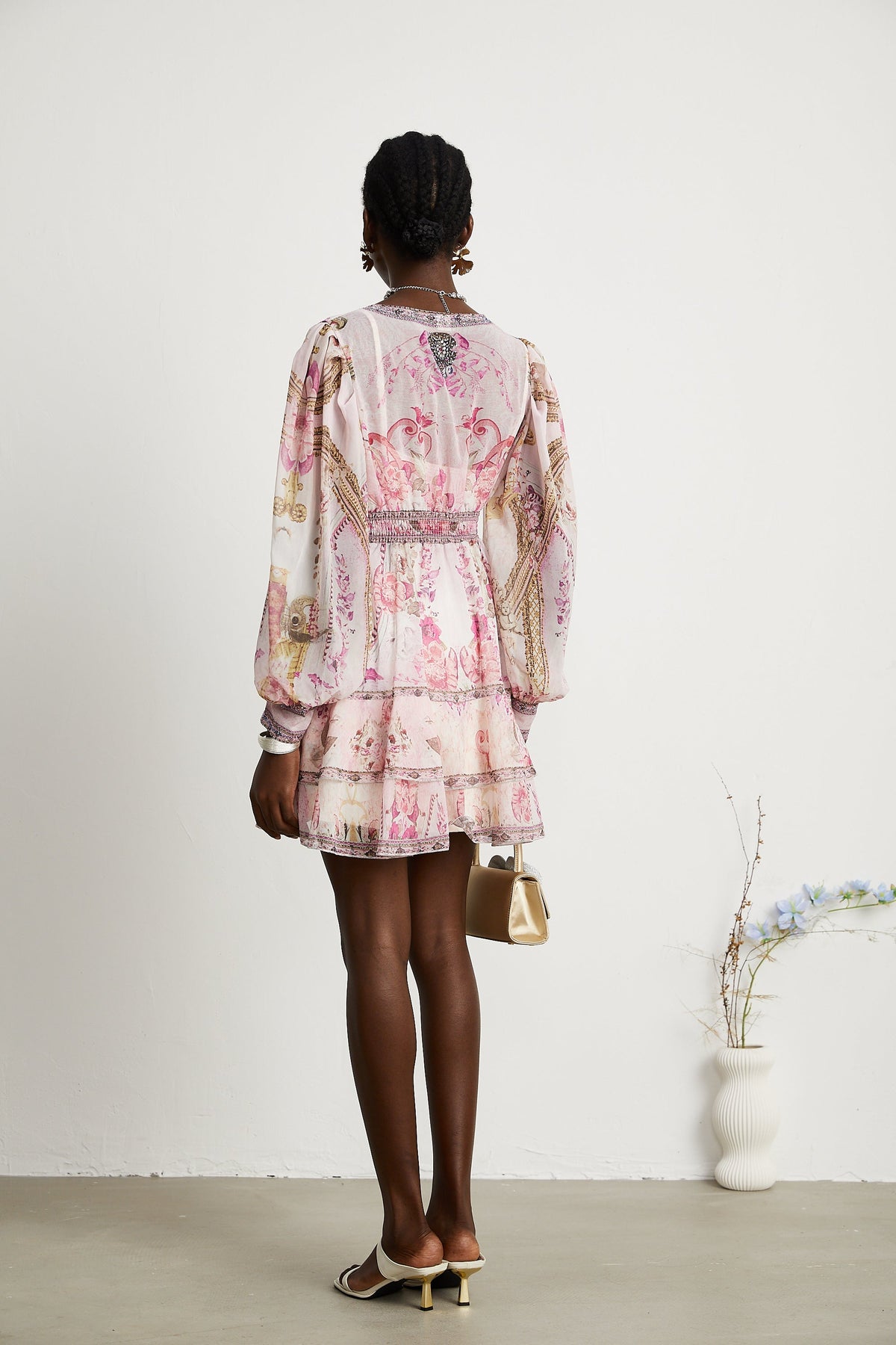 Mélisande floral-print tiered mini dress