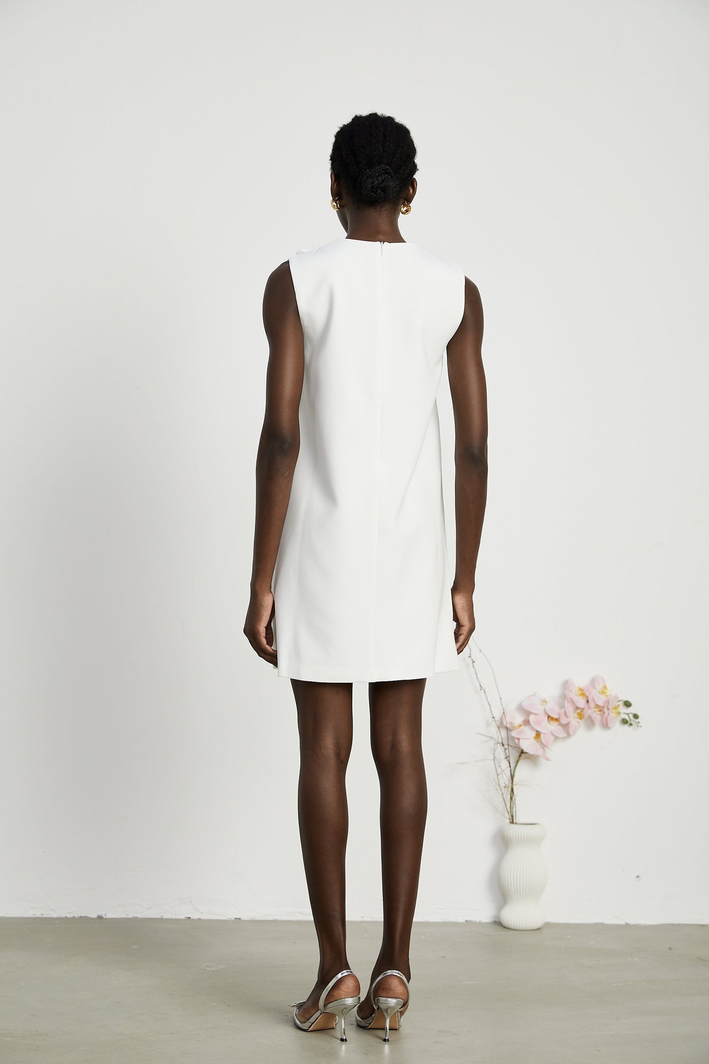 Marcella faux-flower mini dress