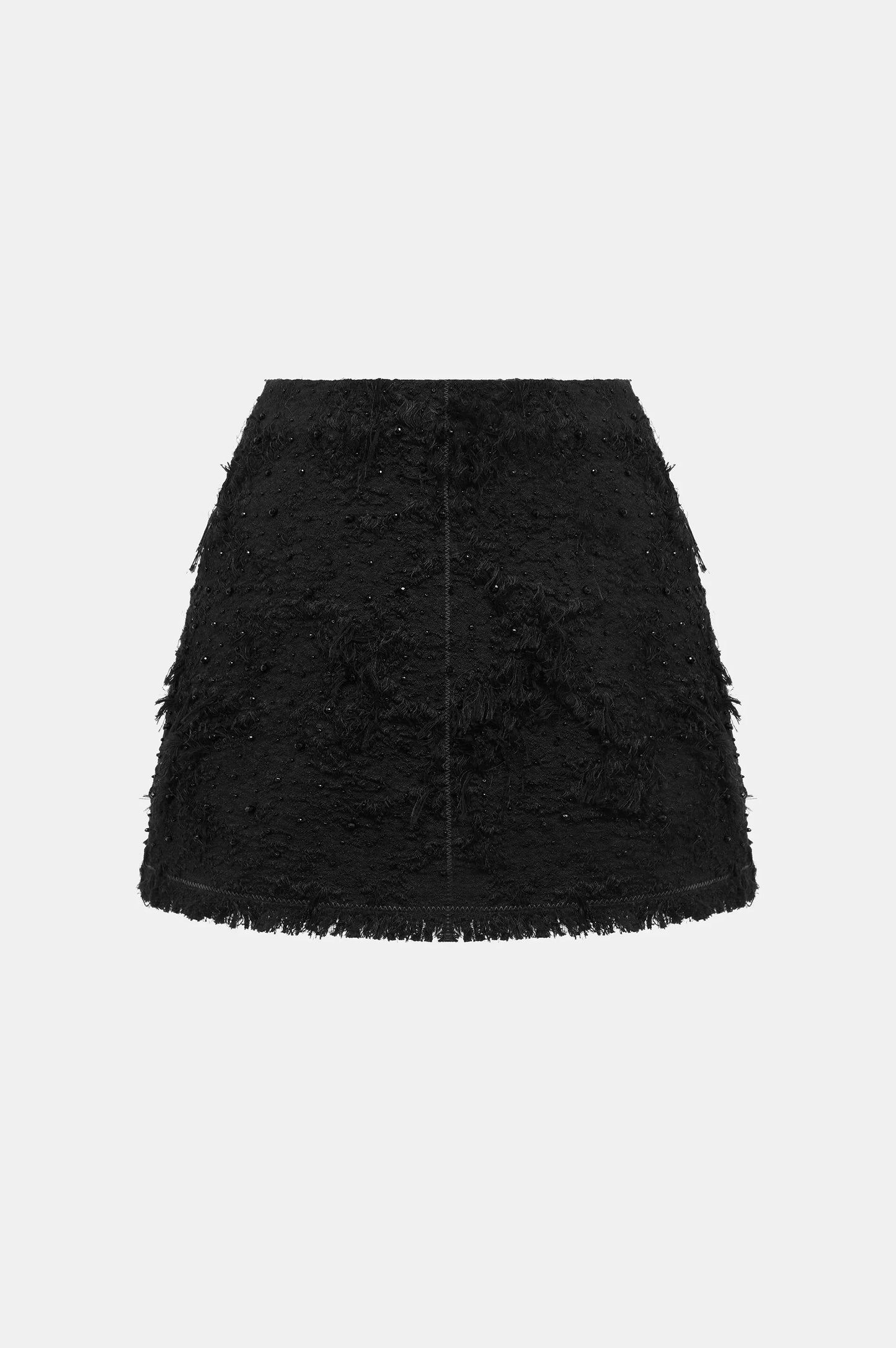 Arife Off Shoulder Bow Crystal Embellished Blazer Two Piece Set - Black