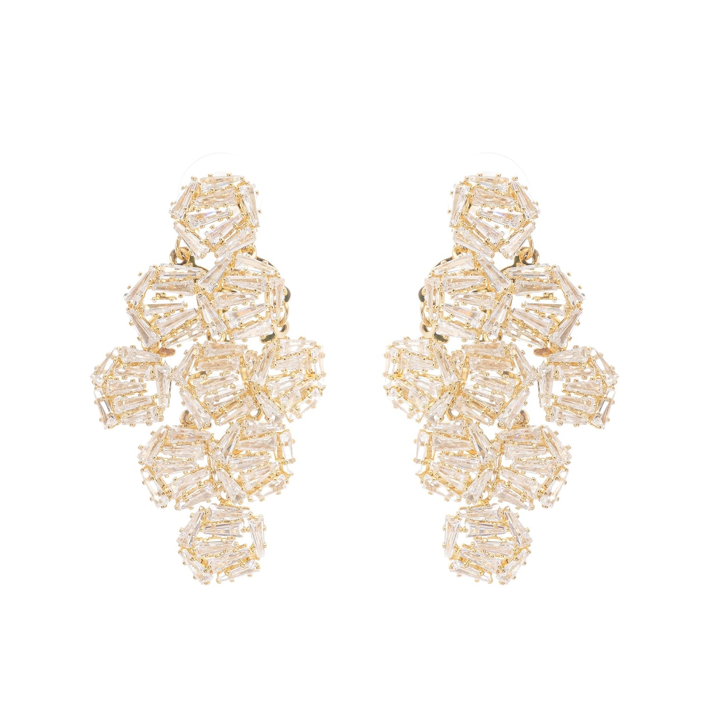 Ariane geometric crystal earrings