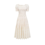 Anaïs faux-pearl embellished cut-out midi dress