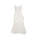 Bérénice layered flounce-hem midi dress