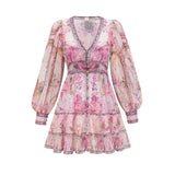 Mélisande floral-print tiered mini dress