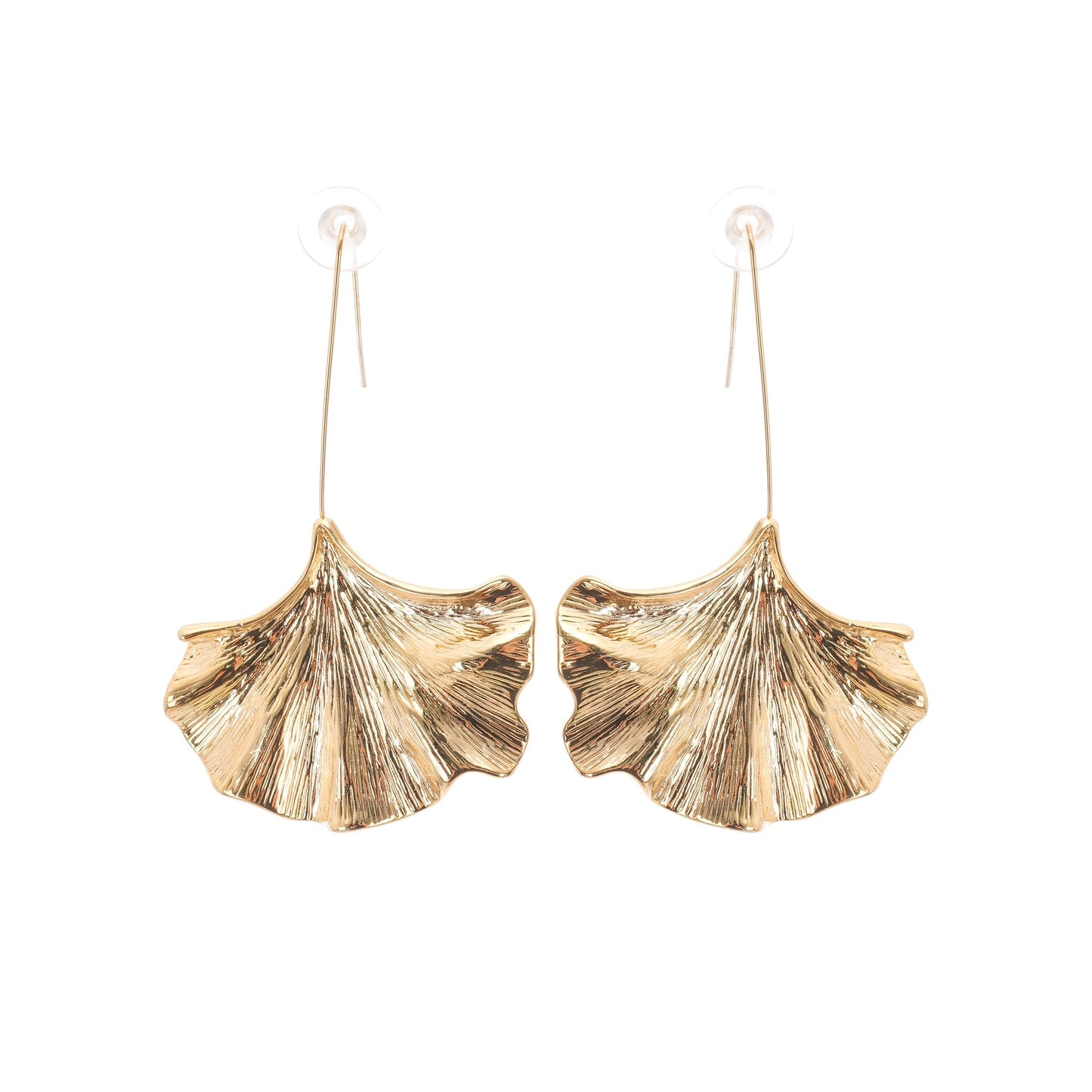 Juliet gold ginkgo drop earrings