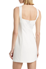 Dilanne Floral Appliqué Mini Dress - White