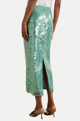 Gawaya Sequin Tulle Midi Skirt