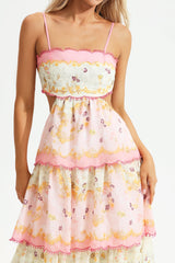 Katelyn Cami Tiered Ruffle Hem Maxi Dress