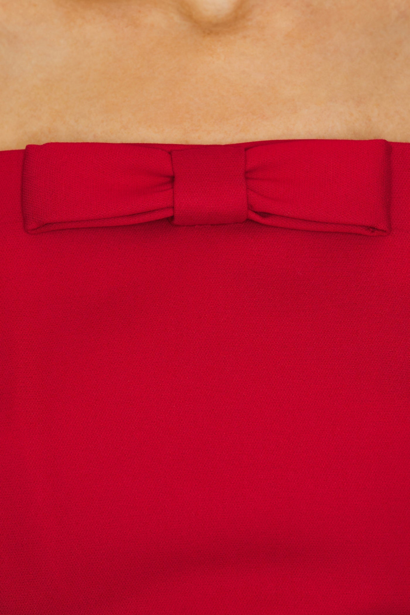Obozh Bow Strapless Maxi Dress - Red