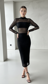Maison Midi Party Dresses for Women Long Sleeve
