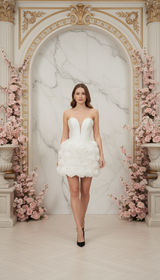 Maison Celie Lumière Rosette Corset Mini Dress