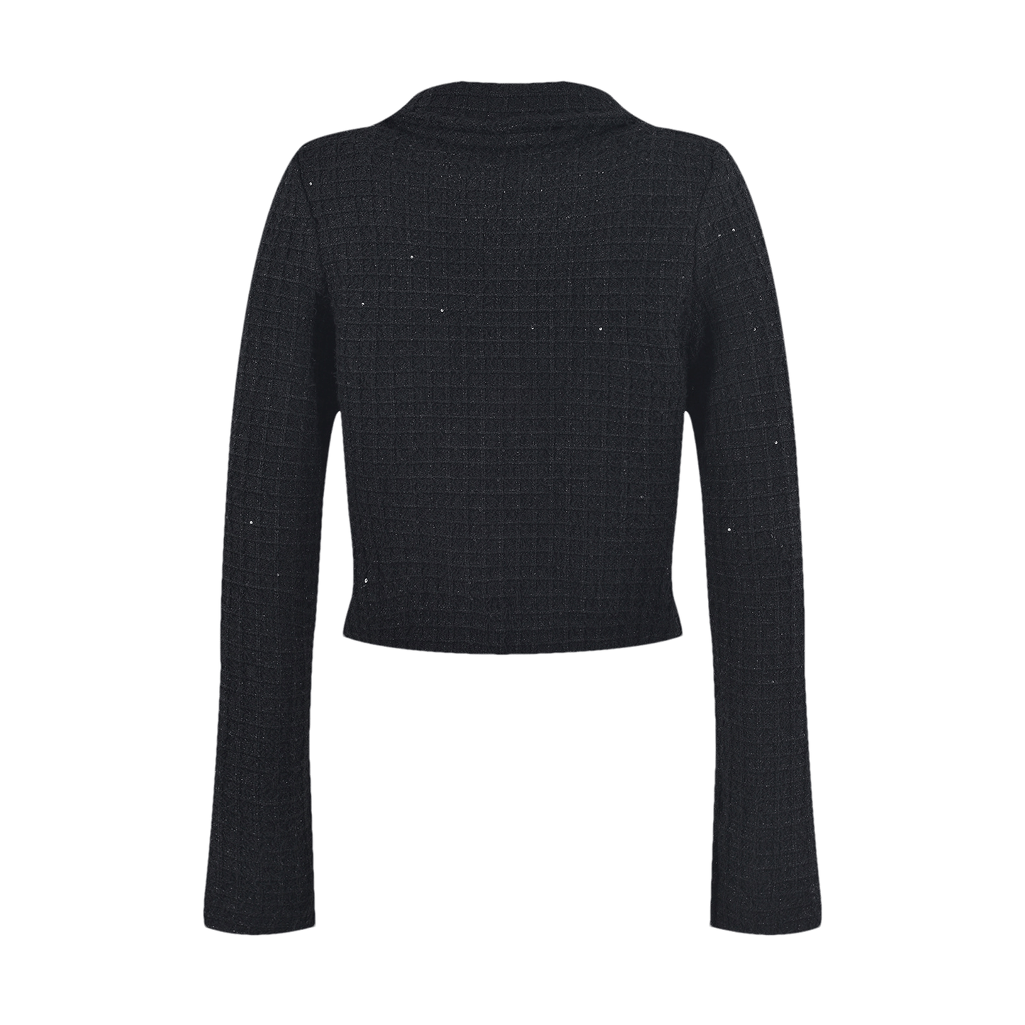 Fatoumata black waffle-knit jacket & skirt matching set