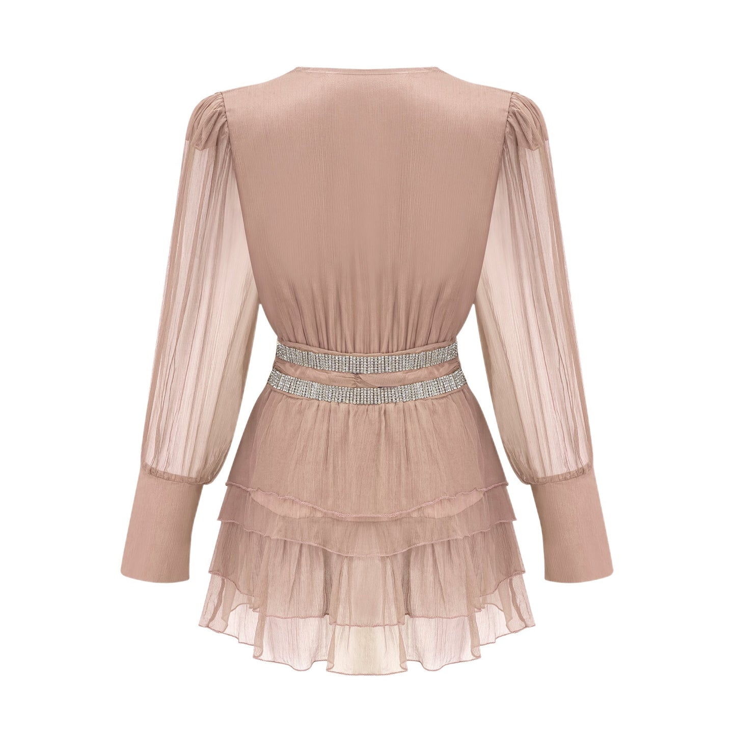 Ellica crystal-embellished silk mini dress