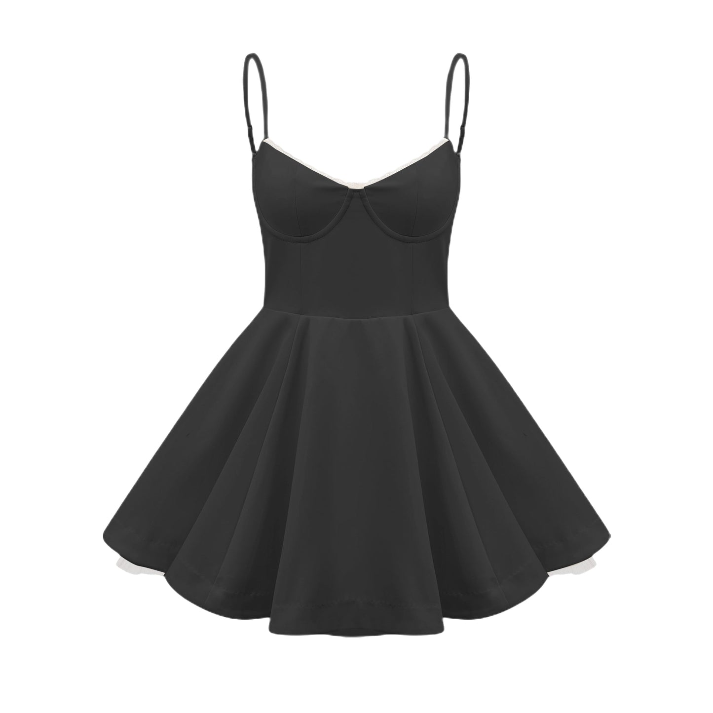 Saira tulle flared mini dress