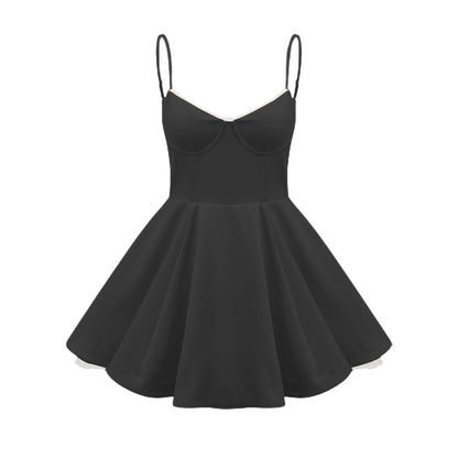 Saira tulle flared mini dress