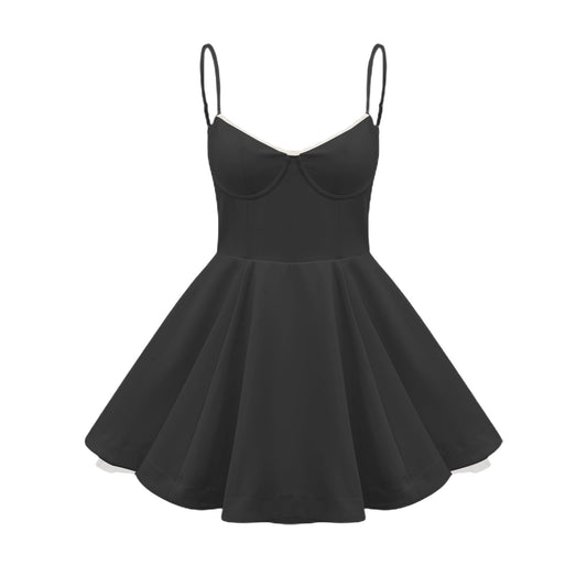 Saira tulle flared mini dress