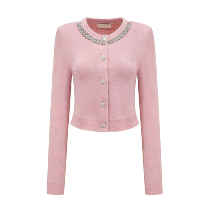 Renée pink embellished jacket & skirt matching set
