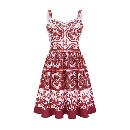 Annika graphic-print sleeveless mini dress