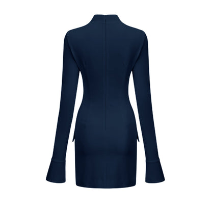 Coline fitted flared cuffs mini dress