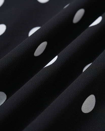 Black Polka Dot Slip Maxi Dress