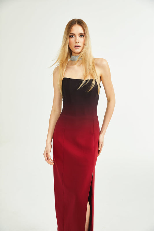 Roxane gradient-effect off-shoulder dress