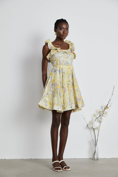 Gigou frilled mini dress