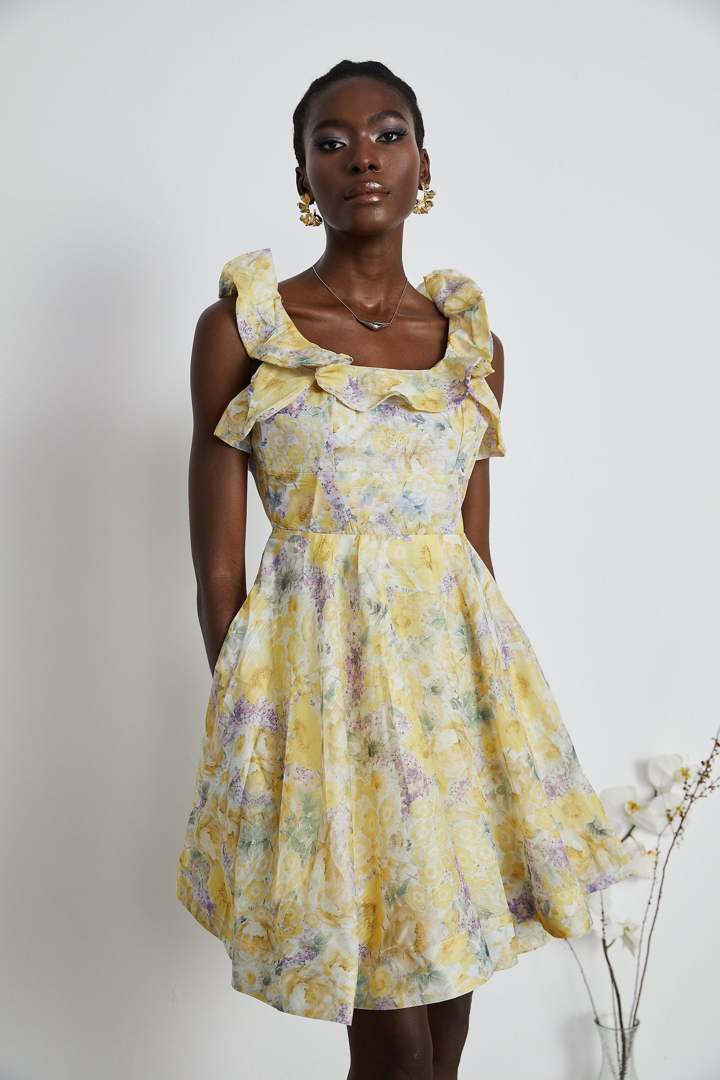 Gigou frilled mini dress