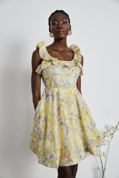 Gigou frilled mini dress