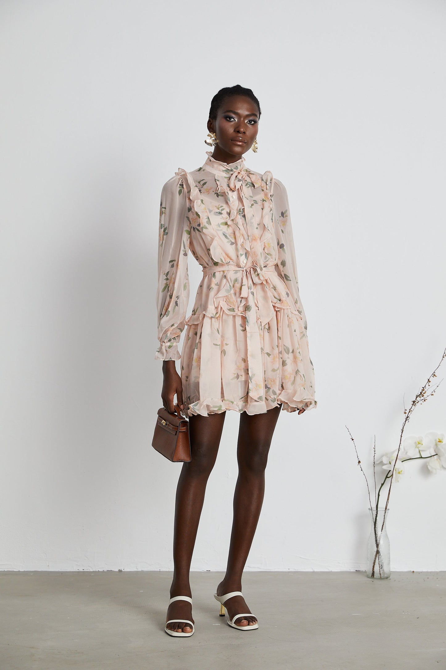 Chantal ruffled mini dress