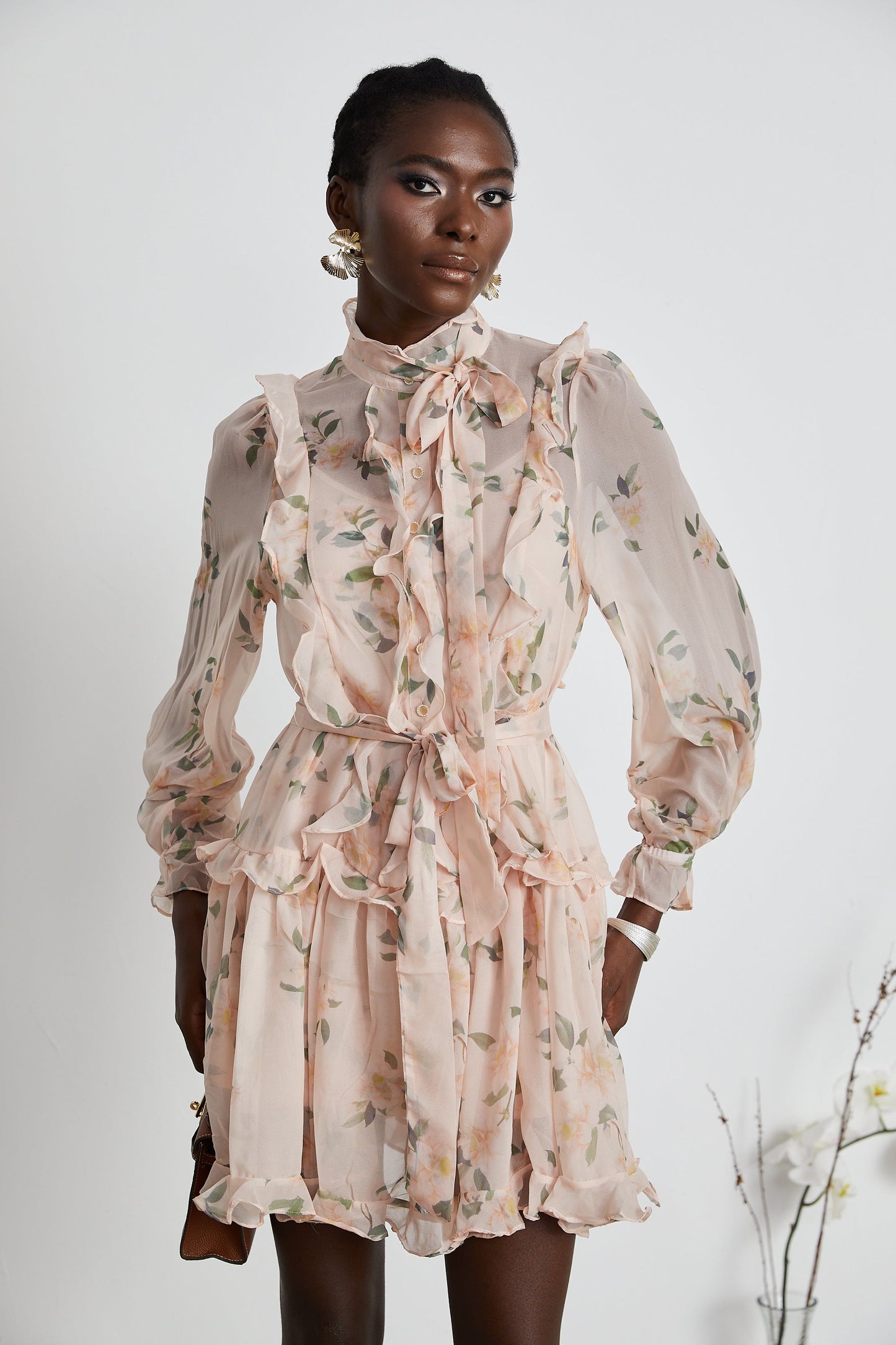 Chantal ruffled mini dress