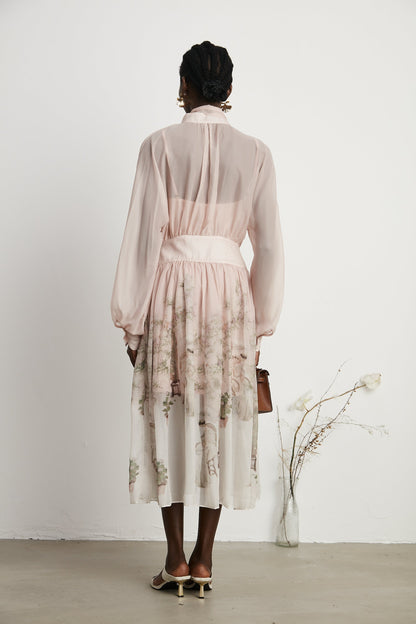 Georgie nature-print midi dress