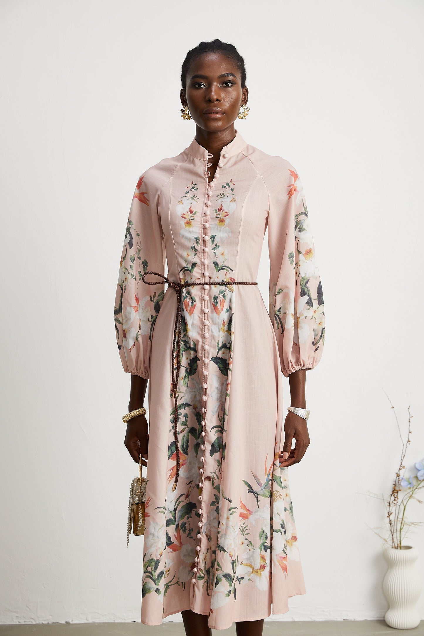 Aviana floral-print midi dress