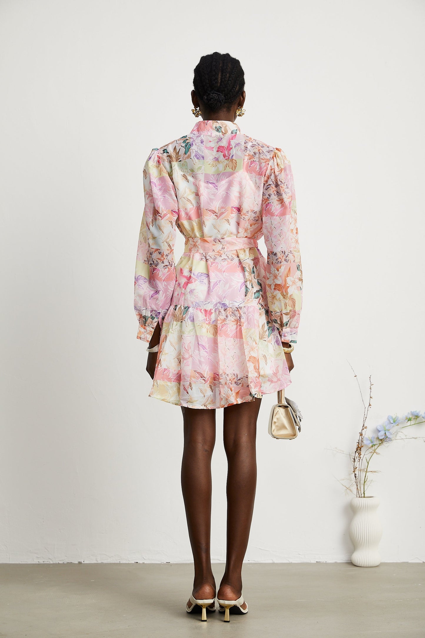 Honorine floral-print flared mini dress