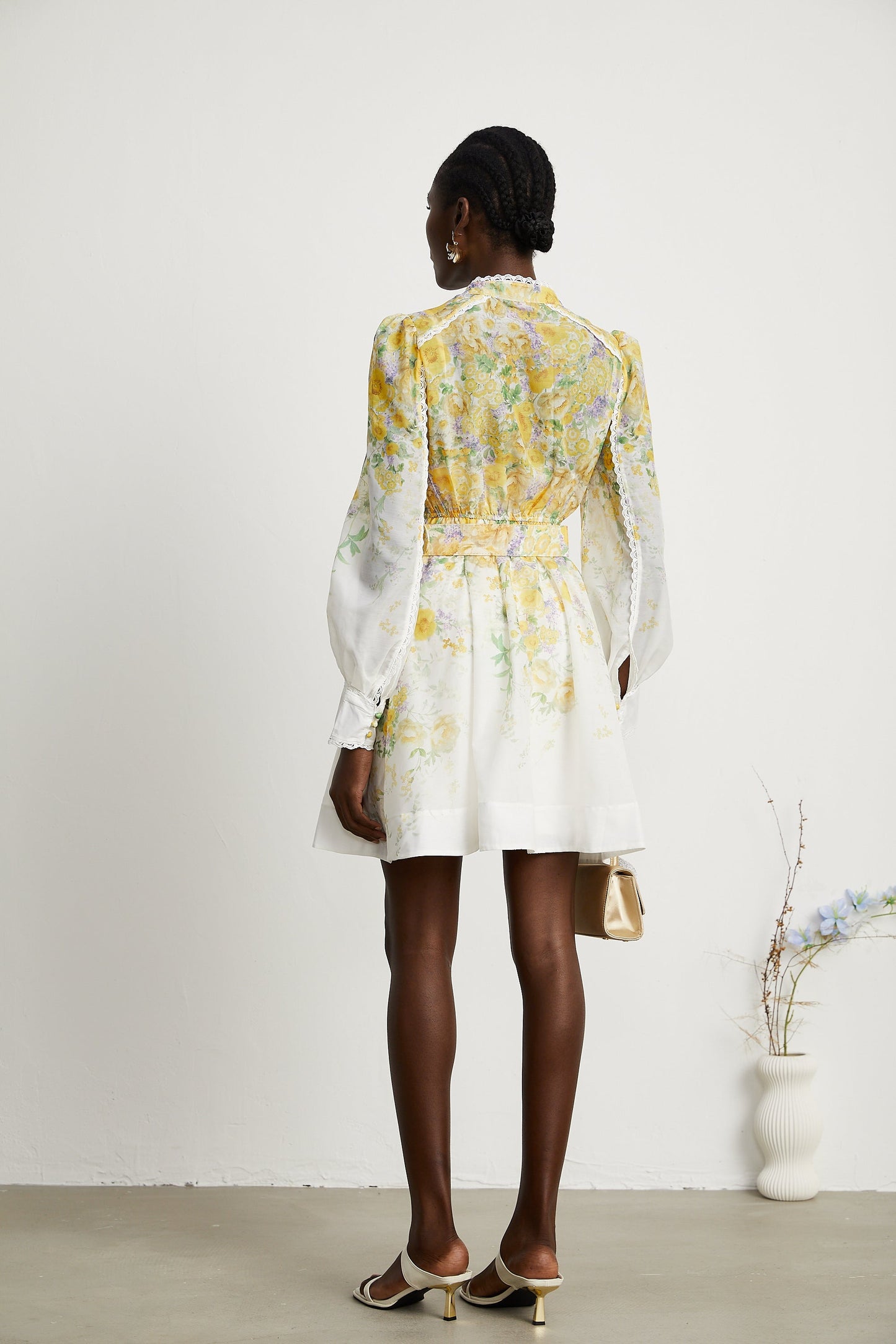 Priscille floral-print mini dress