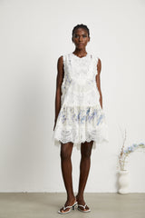 Dionne lace patch mini dress