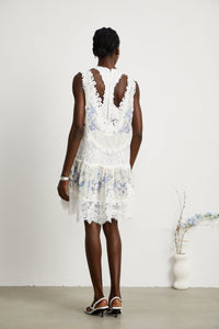 Dionne lace patch mini dress