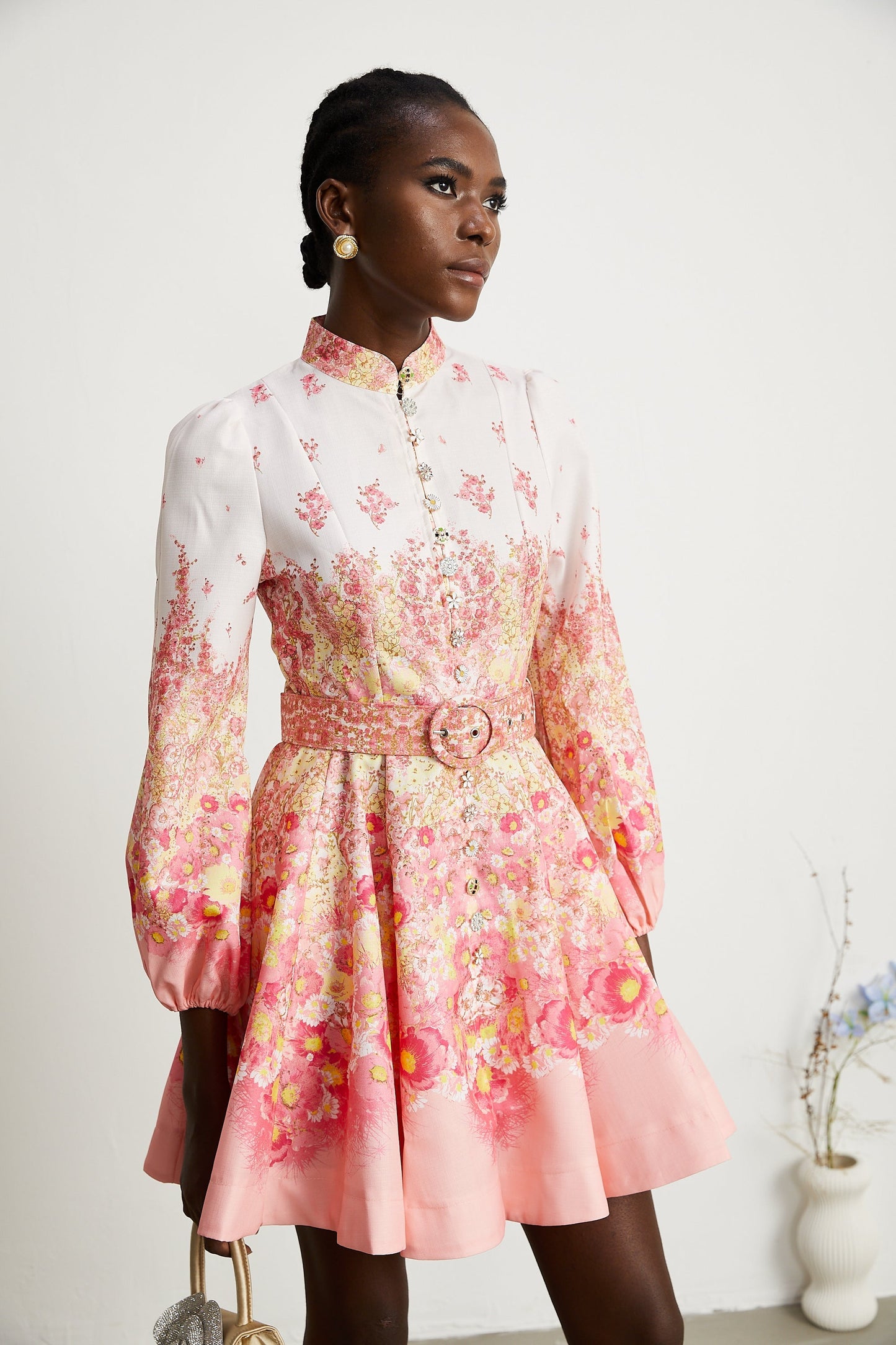Keria floral-print mini dress