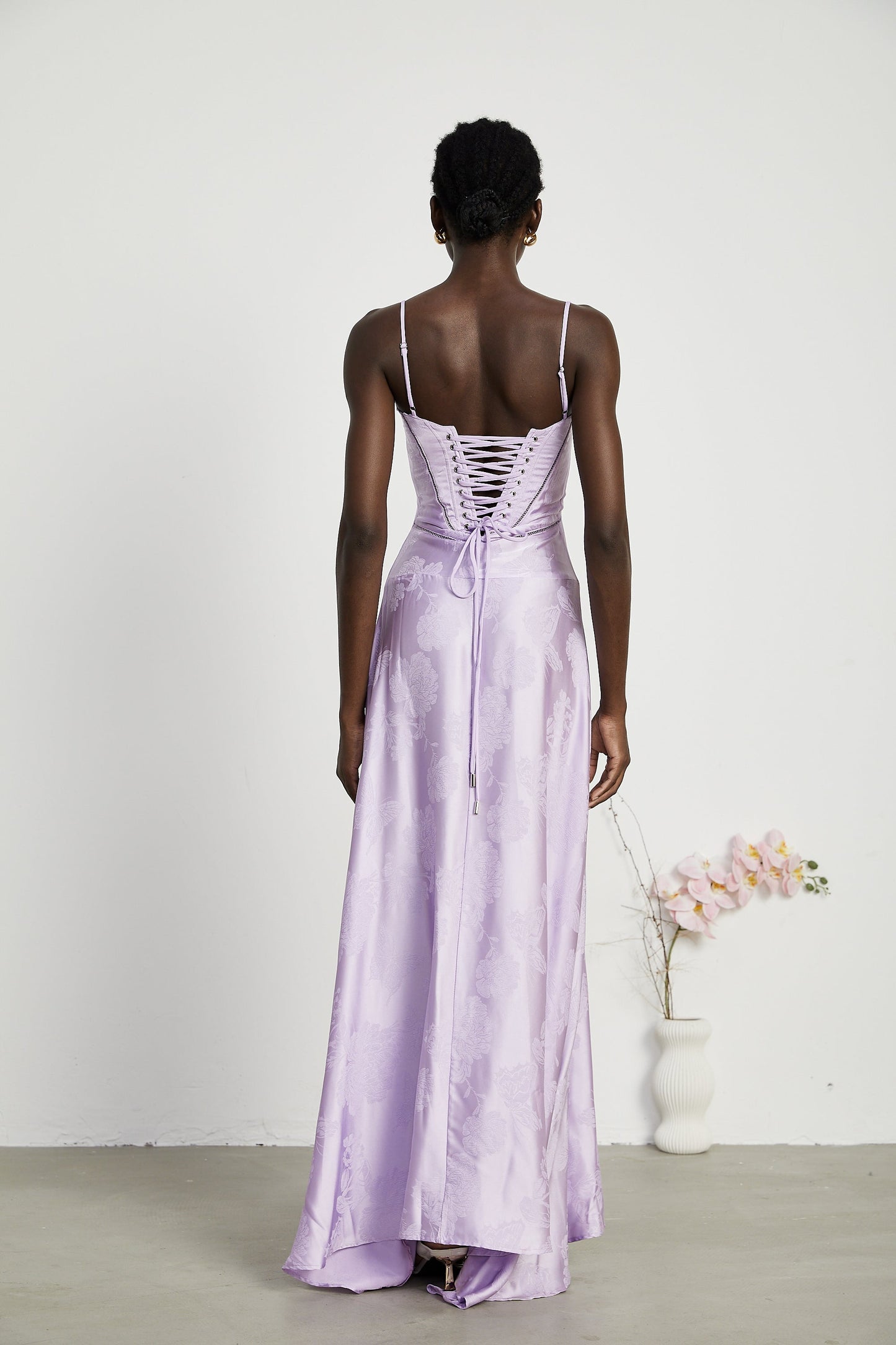 Adabella floral maxi dress in purple