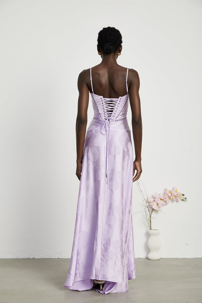 Adabella floral maxi dress in purple