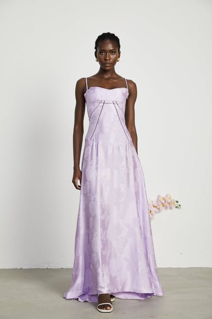 Adabella floral maxi dress in purple