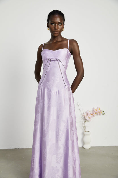 Adabella floral maxi dress in purple