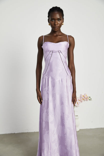 Adabella floral maxi dress in purple