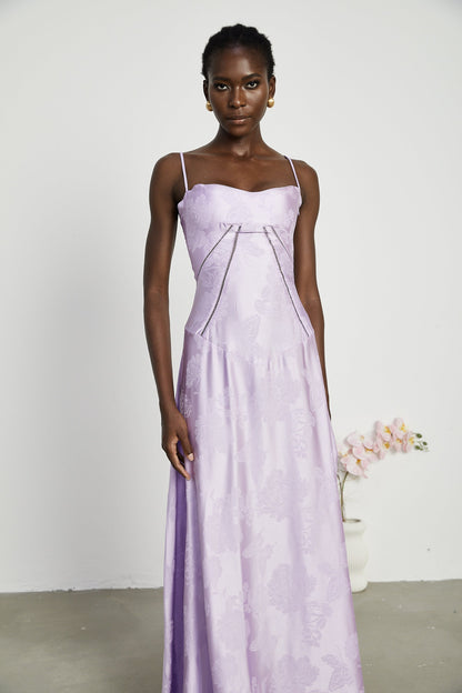 Adabella floral maxi dress in purple
