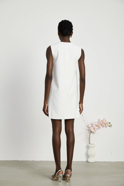Marcella faux-flower mini dress