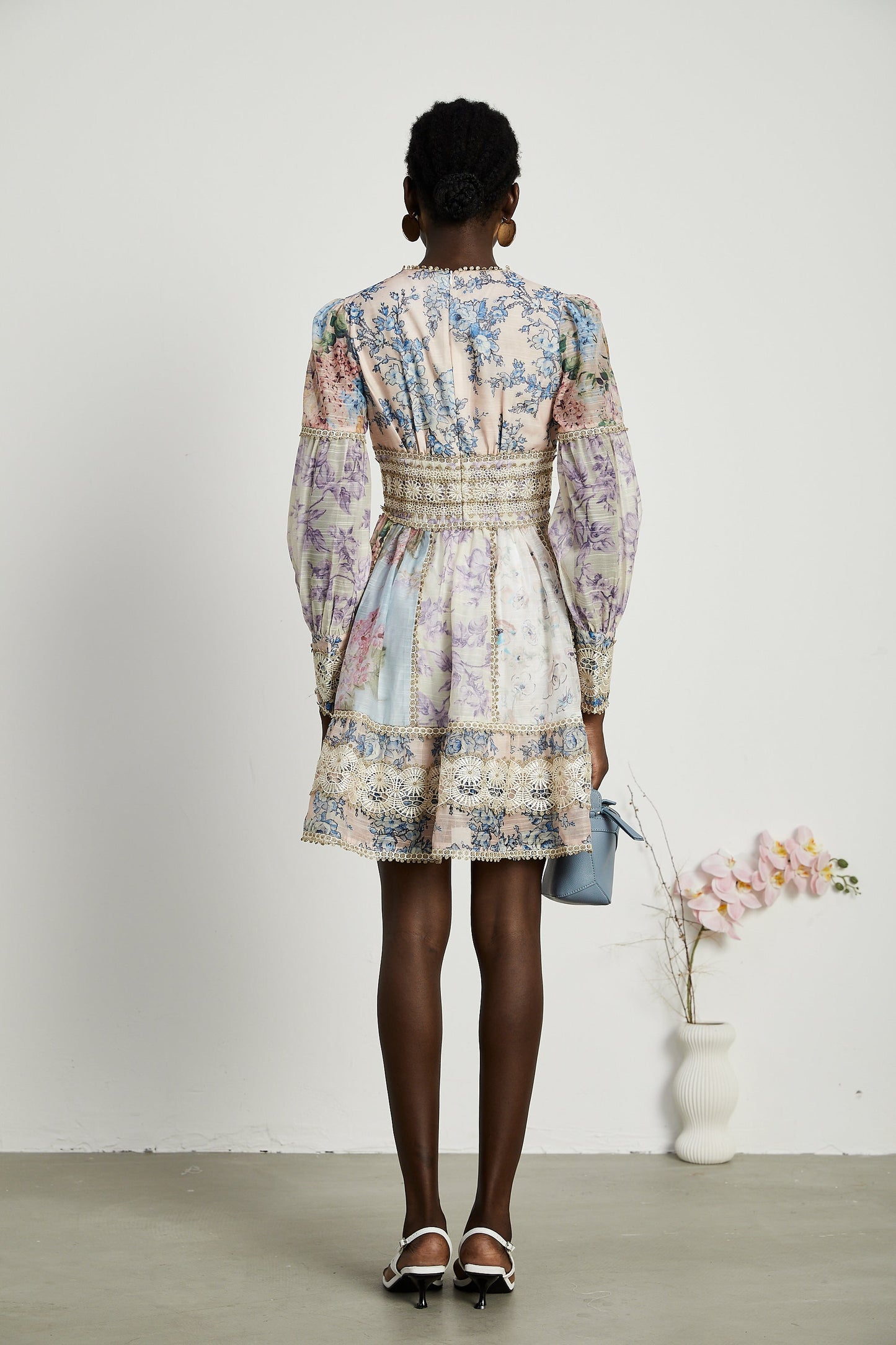 Gaëlle lace-embroidered mini dress
