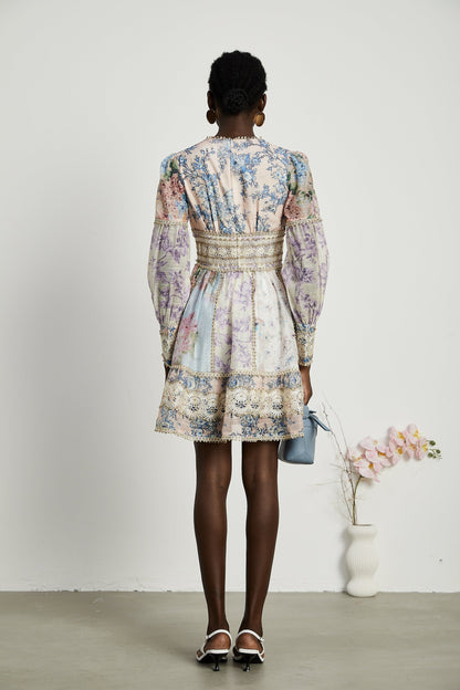 Gaëlle lace-embroidered mini dress