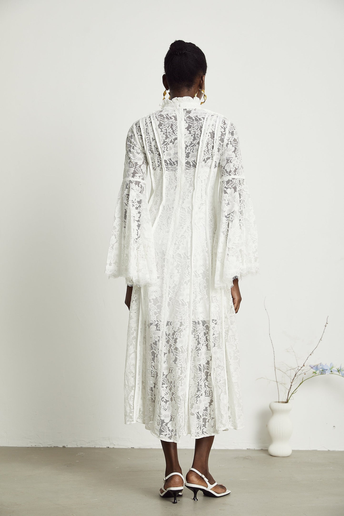 Céline lace cut-out midi dress