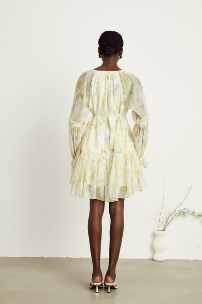 Anaël floral-print flared mini dress