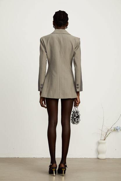 Georgia pinstripe panelled blazer