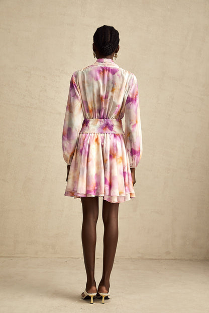 Maëlys floral-print V-neck mini dress